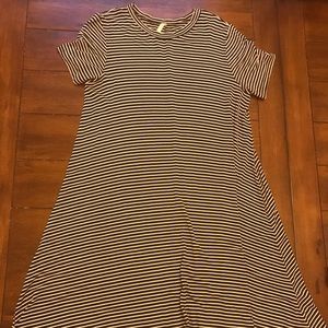 Navy and white stripped tshirt dress